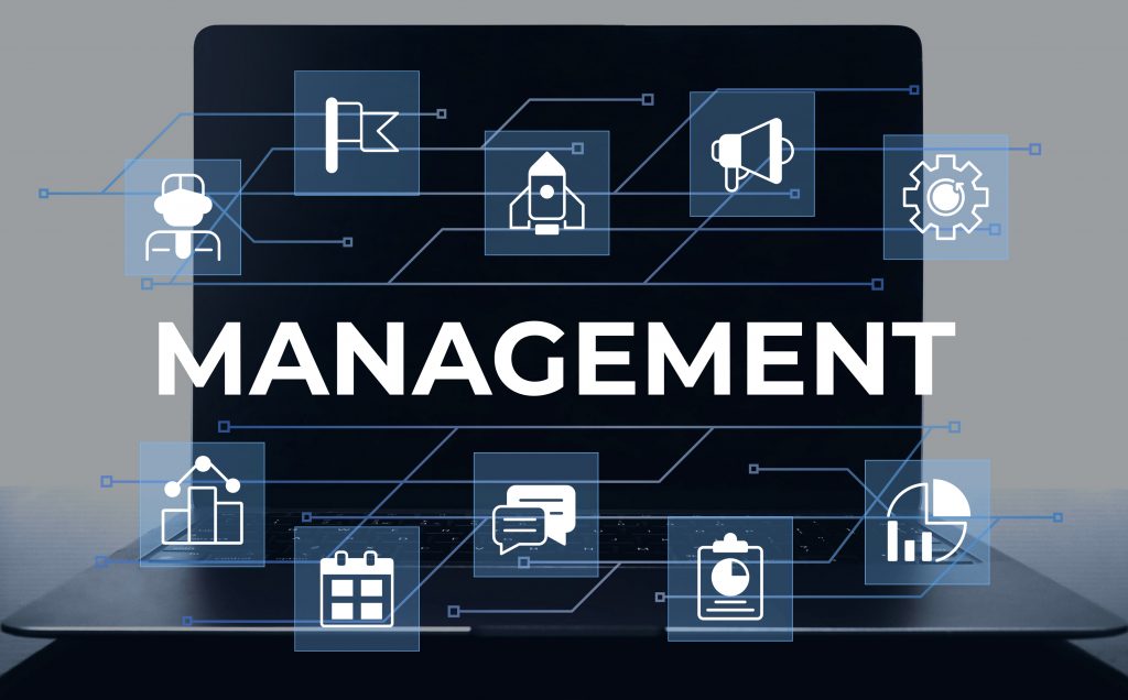 Online management tools closeup concept image - offshore software teams management