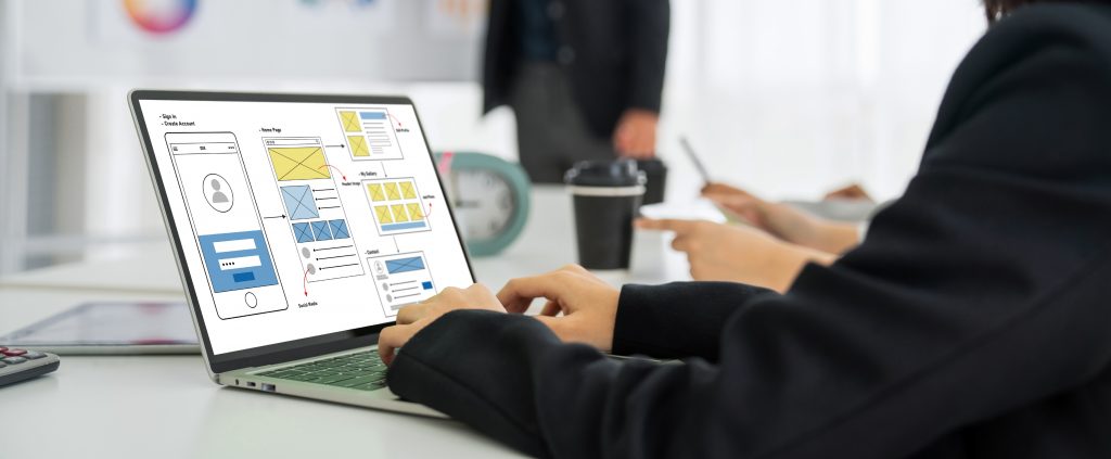 UX UI design process for modish mobile application and website