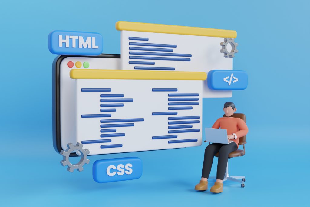 website programming coding web development coding 3d illustration web development