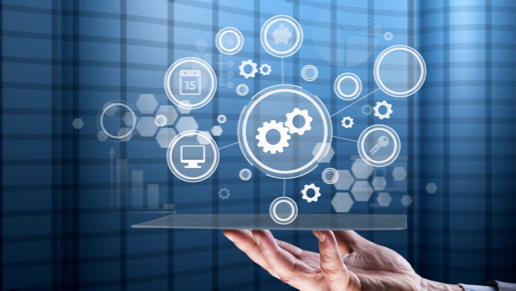 Industrial integration automation modernization illustration