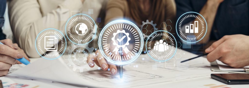 standard quality control collage concept