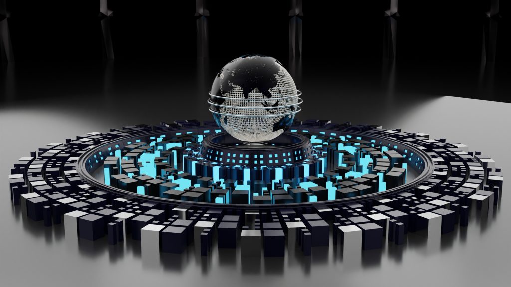 world map news broadcast 4k background top view