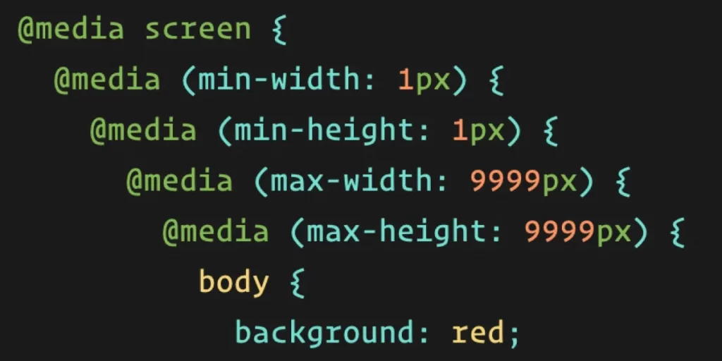 nested css media queries