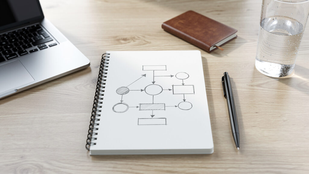 Strategic planning desk setup for AI crypto investment framework