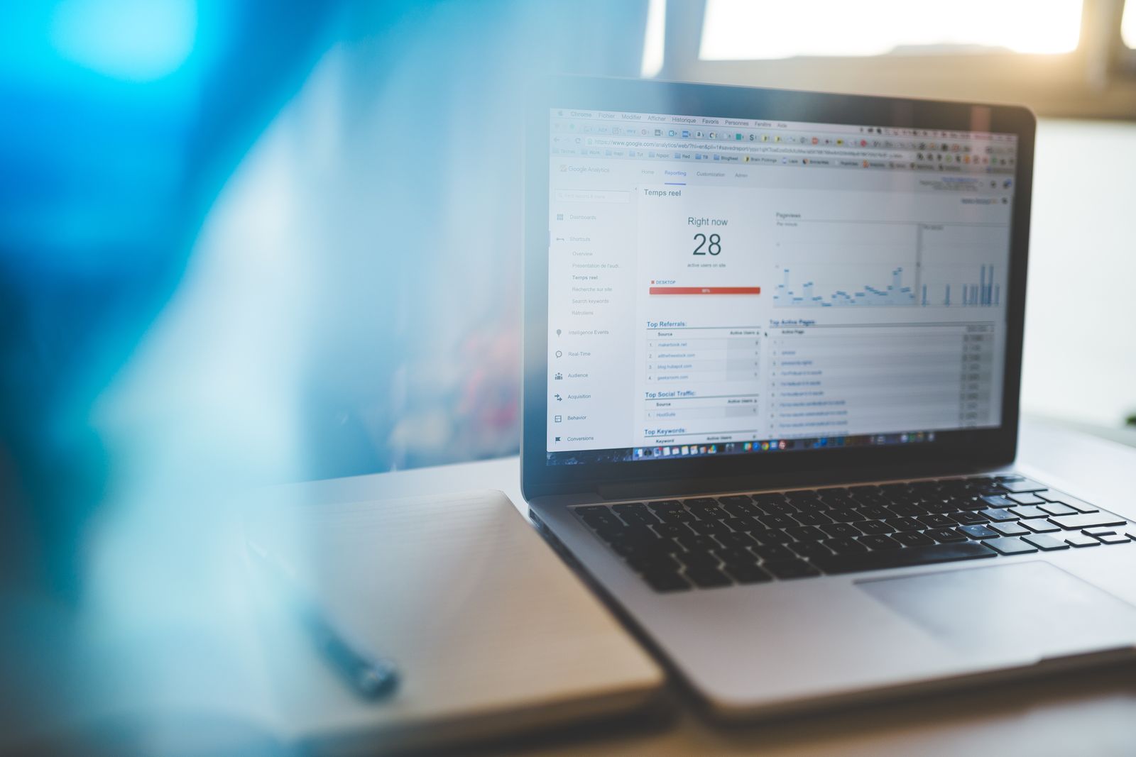 Outgrow no-code marketplace: SaaS growth dashboard on a laptop screen