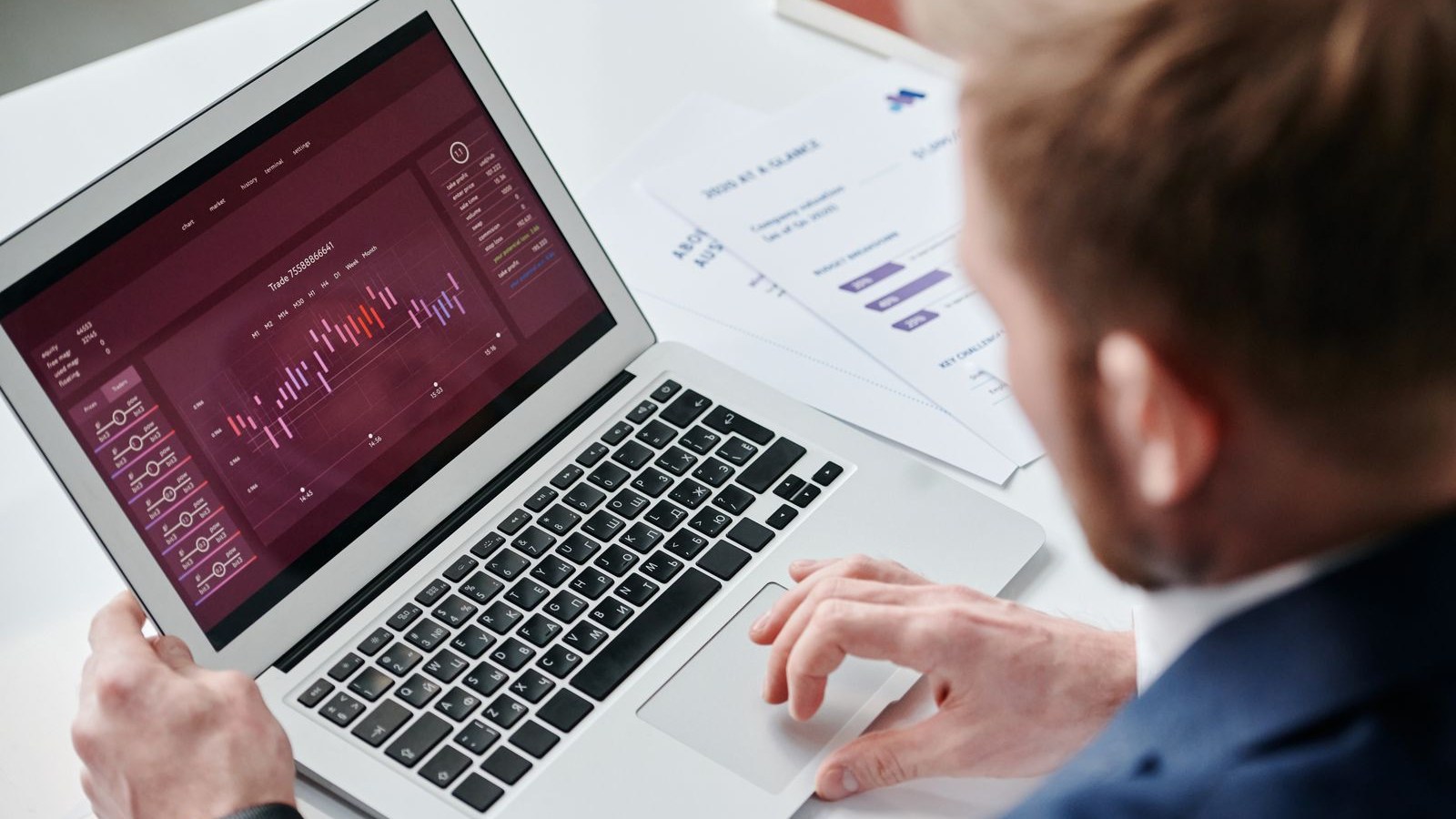 B2B payment terms and credit dashboard on a laptop screen
