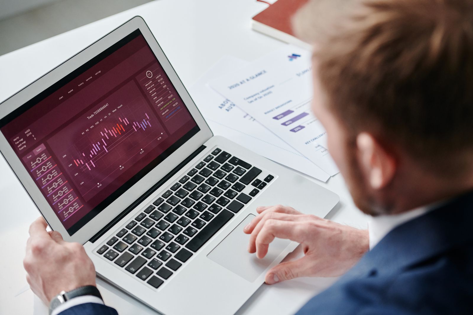 B2B payment terms and credit dashboard on a laptop screen