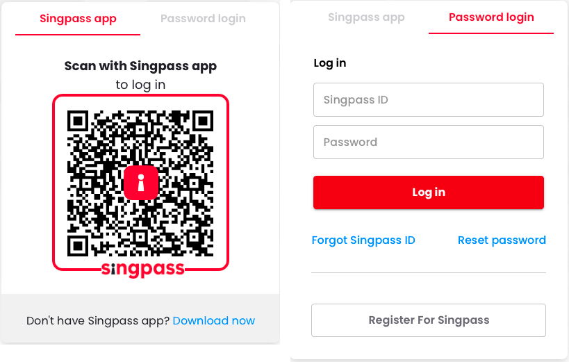 SingPass verifies the identity of individuals through a username and password combination
