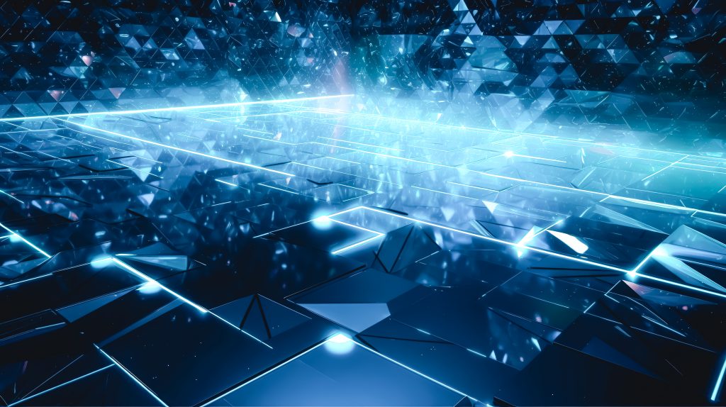 Abstract blue background with many small details, generative AI.