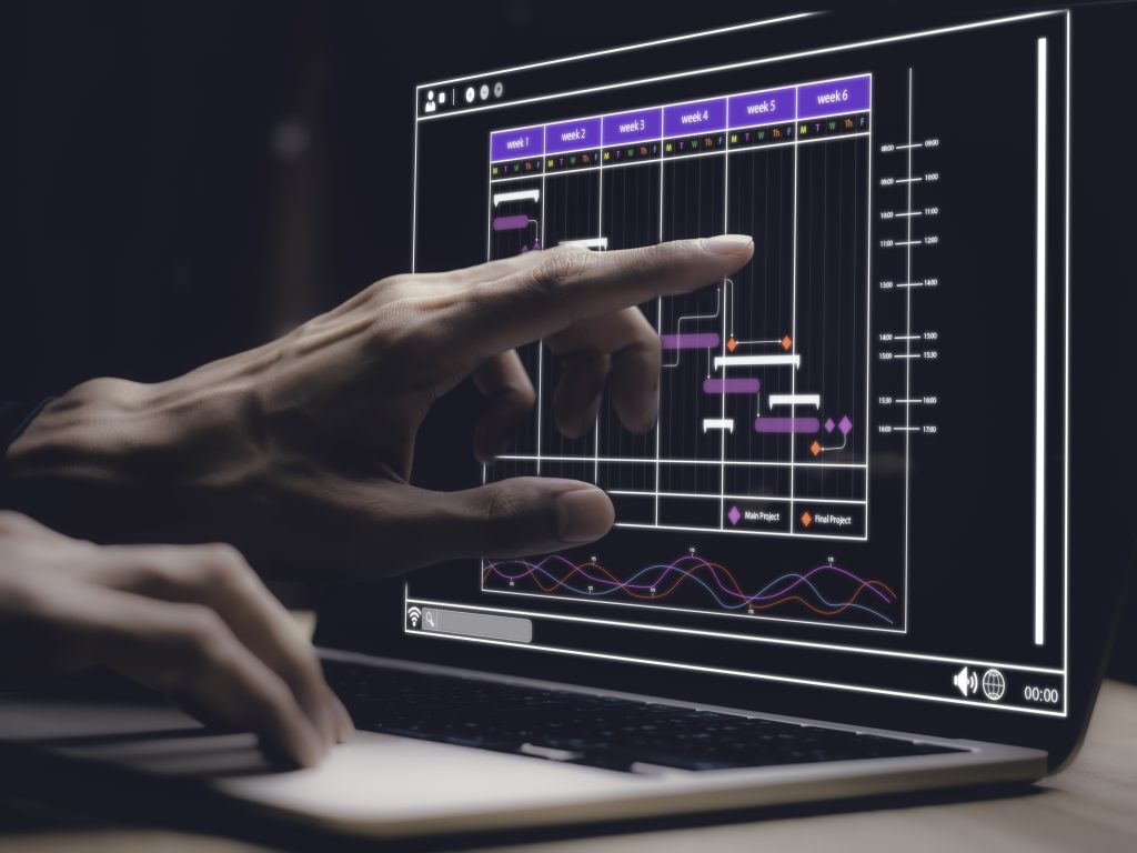 businessman working with business Analytics and Data Management