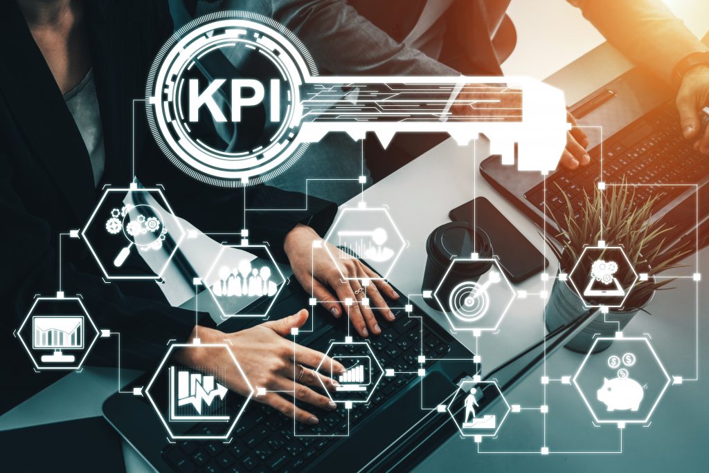 KPI Key Performance Indicator for Business Concept uds