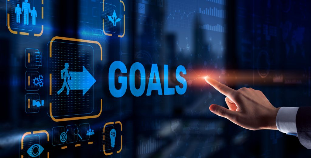 Teamwork Goals Strategy Business Support Concept.