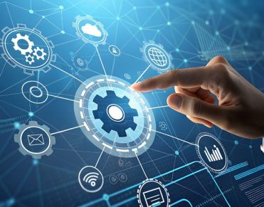 Digital Automation and Technology Integration Concept Illustrati